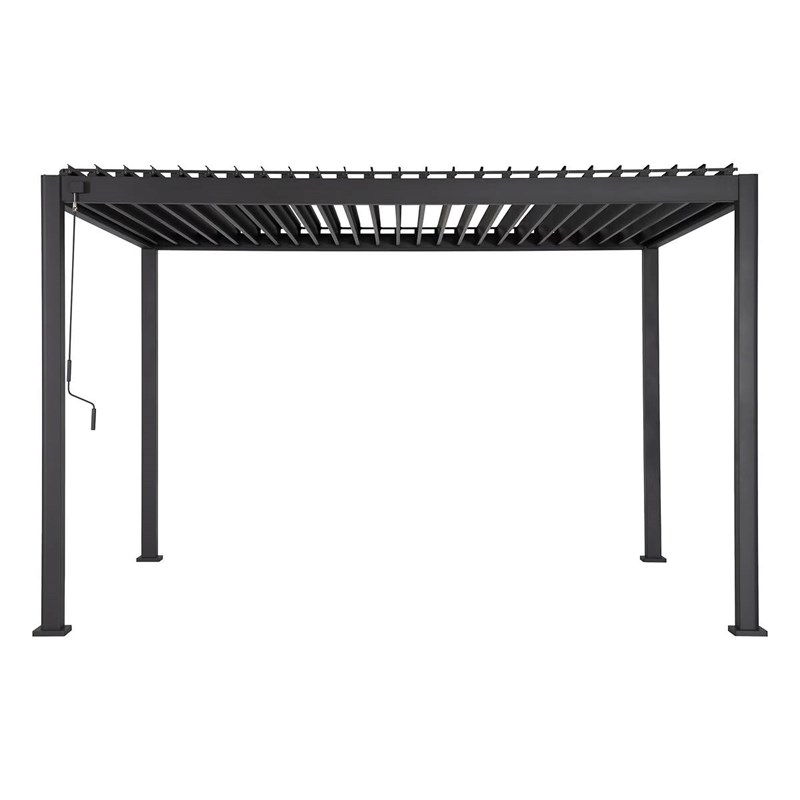 Pergola bioclimatique evora graphite - 4 x 3 m - hespéride