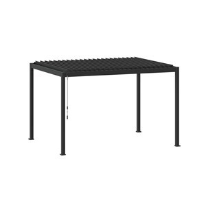 Pergola bioclimatique evora graphite - 4 x 3 m - hespéride