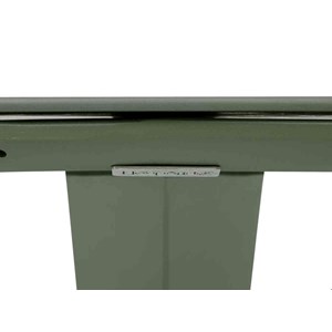 Table de jardin ronde alu&nbsp;verre oryon laurier - 6 places - hespéride