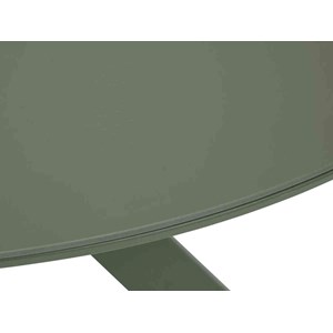 Table de jardin ronde alu&nbsp;verre oryon laurier - 6 places - hespéride