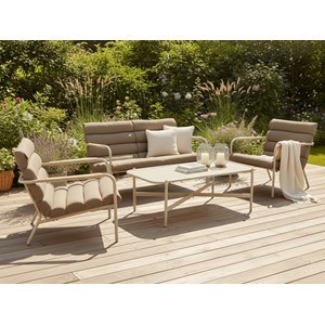 Salon de jardin en alu solani argile - 4 places - hespéride