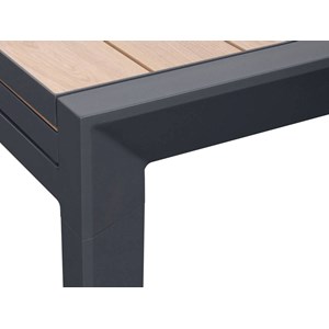 Table de jardin rectangulaire extensible rallonge coulissante alu evasion effet