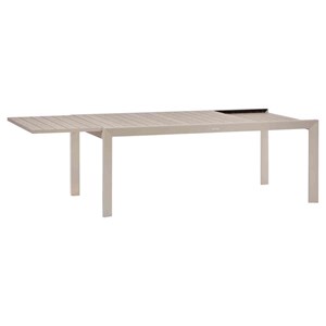Table de jardin rectangulaire extensible rallonge coulissante alu evasion effet