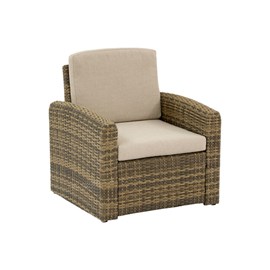 Fauteuil de jardin en alu et résine tressée selenim naturae - hespéride