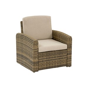 Fauteuil de jardin en alu et résine tressée selenim naturae - hespéride