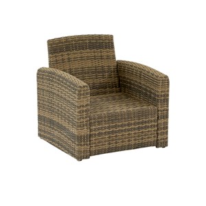 Fauteuil de jardin en alu et résine tressée selenim naturae - hespéride