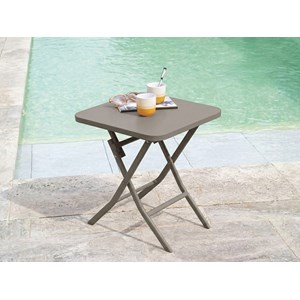 Table d'appoint carrée pliante greensboro café - 40 x 40 cm - hespéride