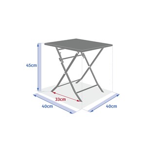 Table d'appoint carrée pliante greensboro café - 40 x 40 cm - hespéride