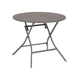 Table de jardin ronde greensboro 4 places café- hespéride