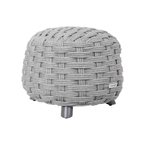 Pouf obbae pour salon de jardin, en maille synthétique graphite - hespéride
