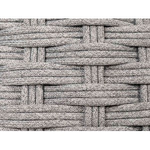 Pouf obbae pour salon de jardin, en maille synthétique graphite - hespéride