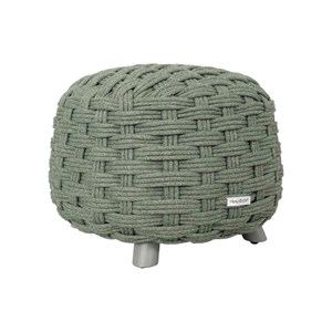 Pouf obbae pour salon de jardin, en maille synthétique laurier - hespéride