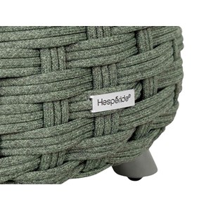 Pouf obbae pour salon de jardin, en maille synthétique laurier - hespéride