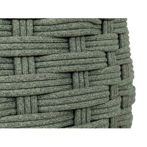 Pouf obbae pour salon de jardin, en maille synthétique laurier - hespéride