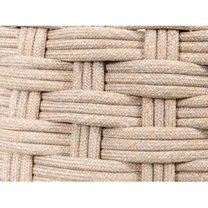 Pouf obbae pour salon de jardin, en maille synthétique lin - hespéride