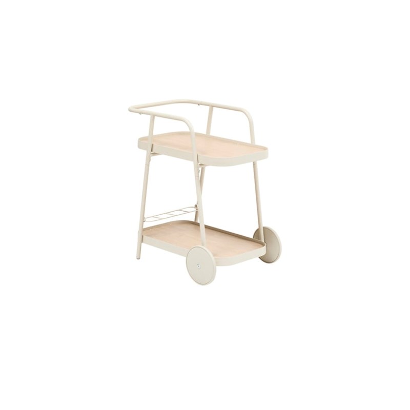 Desserte de jardin alu avec roues easiness argile - hespéride