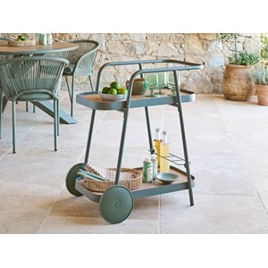Desserte de jardin alu avec roues easiness laurier - hespéride