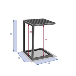 Table d'appoint en aluminium argile evasion - hespéride