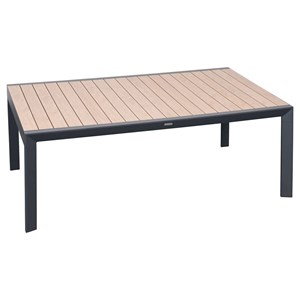 Table de jardin rectangulaire extensible rallonge coulissante alu evasion effet
