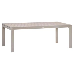 Table de jardin rectangulaire extensible rallonge coulissante alu evasion effet