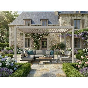 Pergola bioclimatique evora argile - 4 x 3 m - hespéride