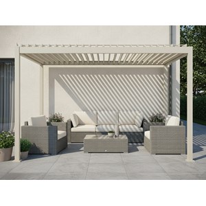 Pergola bioclimatique électrique evora argile - 4 x 3 m - hespéride