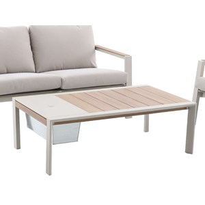 Salon de jardin alu nouma beige - 4 places - jardideco