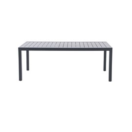 Table de jardin rectangulaire extensible alu oppa grise - jardideco