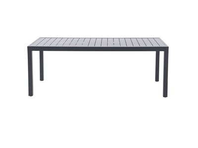 Table de jardin rectangulaire extensible alu oppa grise - jardideco