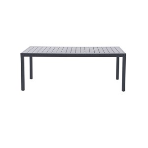 Table de jardin rectangulaire extensible alu oppa grise - jardideco