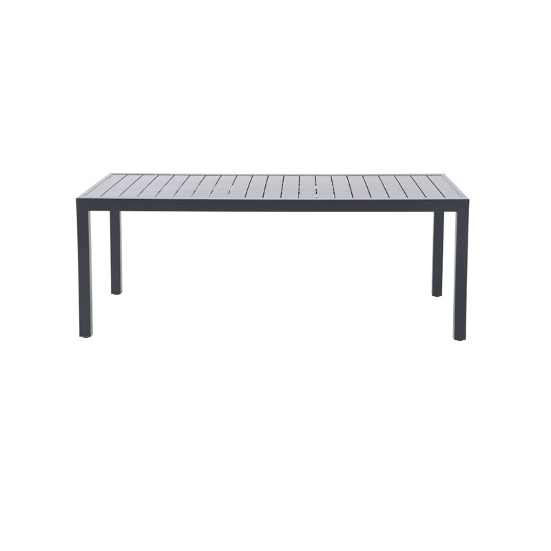 Table de jardin rectangulaire extensible alu oppa grise - jardideco