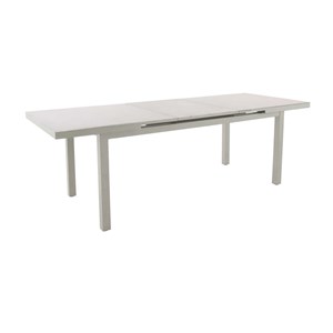 Table de jardin rectangulaire extensible alu koloa beige - jardideco