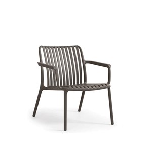 Fauteuil bas de jardin en résine pp 50 % recyclé joysxee, taupe - jardiline