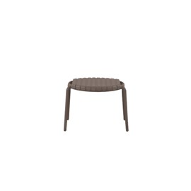 Table basse de jardin ronde en résine pp 50 % recyclé joysxee- ø50 cm - taupe -