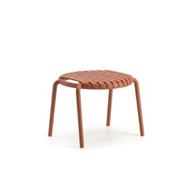 Table basse de jardin ronde en résine pp 50 % recyclé joysxee- ø50 cm - terracot
