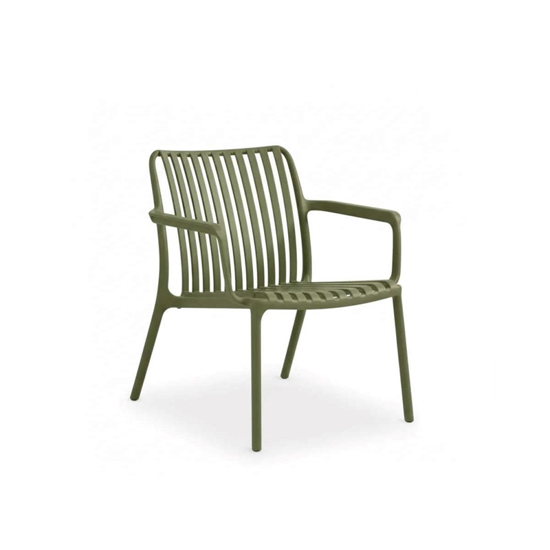 Fauteuil bas de jardin en résine pp 50 % recyclé joysxee, vert sauge - jardiline