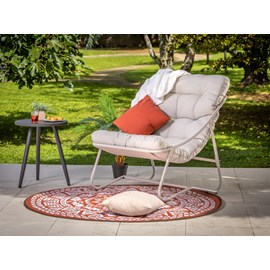 Fauteuil détente avec coussin rembourré bahamas - jardiline
