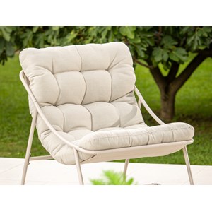 Fauteuil détente avec coussin rembourré bahamas - jardiline