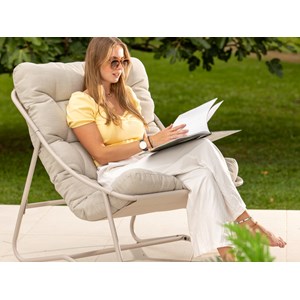 Fauteuil détente avec coussin rembourré bahamas - jardiline