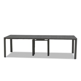 Table de jardin rectangulaire extensible roko, 3,7 m, 6 rallonges, anthracite -