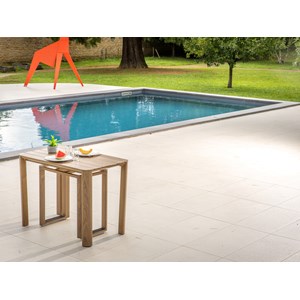Table de jardin rectangulaire extensible roko, 3,7 m, 6 rallonges, aspect teck -