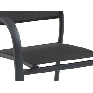 Lot de fauteuils de jardin empilable alu tosca gris - jardideco