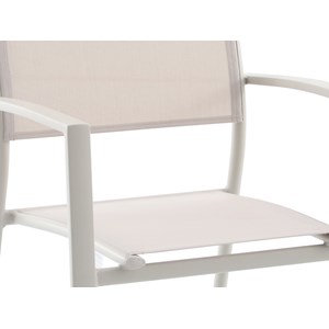 Lot de 2 fauteuils de jardin empilable faro beige- jardideco