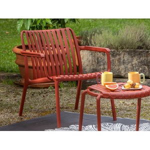Salon de jardin 2 places joysxee, terracotta - jardiline