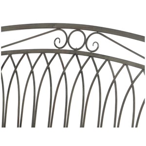 Banc de jardin en métal gris - jardideco