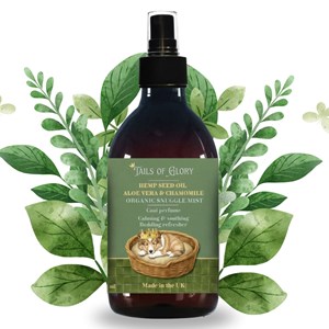 Parfum chien naturel 3 en 1 chanvre bio: cologne,  anti stress, désodorisant lit