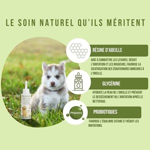 Spray nettoyant & soin naturel pour les oreilles, chiens & chats 100ml