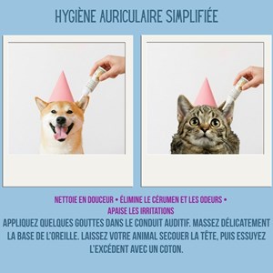 Spray nettoyant & soin naturel pour les oreilles, chiens & chats 100ml