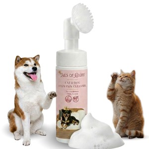 Nettoyant pattes naturel chien & chat pompe mousse avec brosse souple 200ml