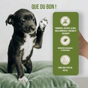 Nettoyant pattes naturel chien & chat pompe mousse avec brosse souple 200ml